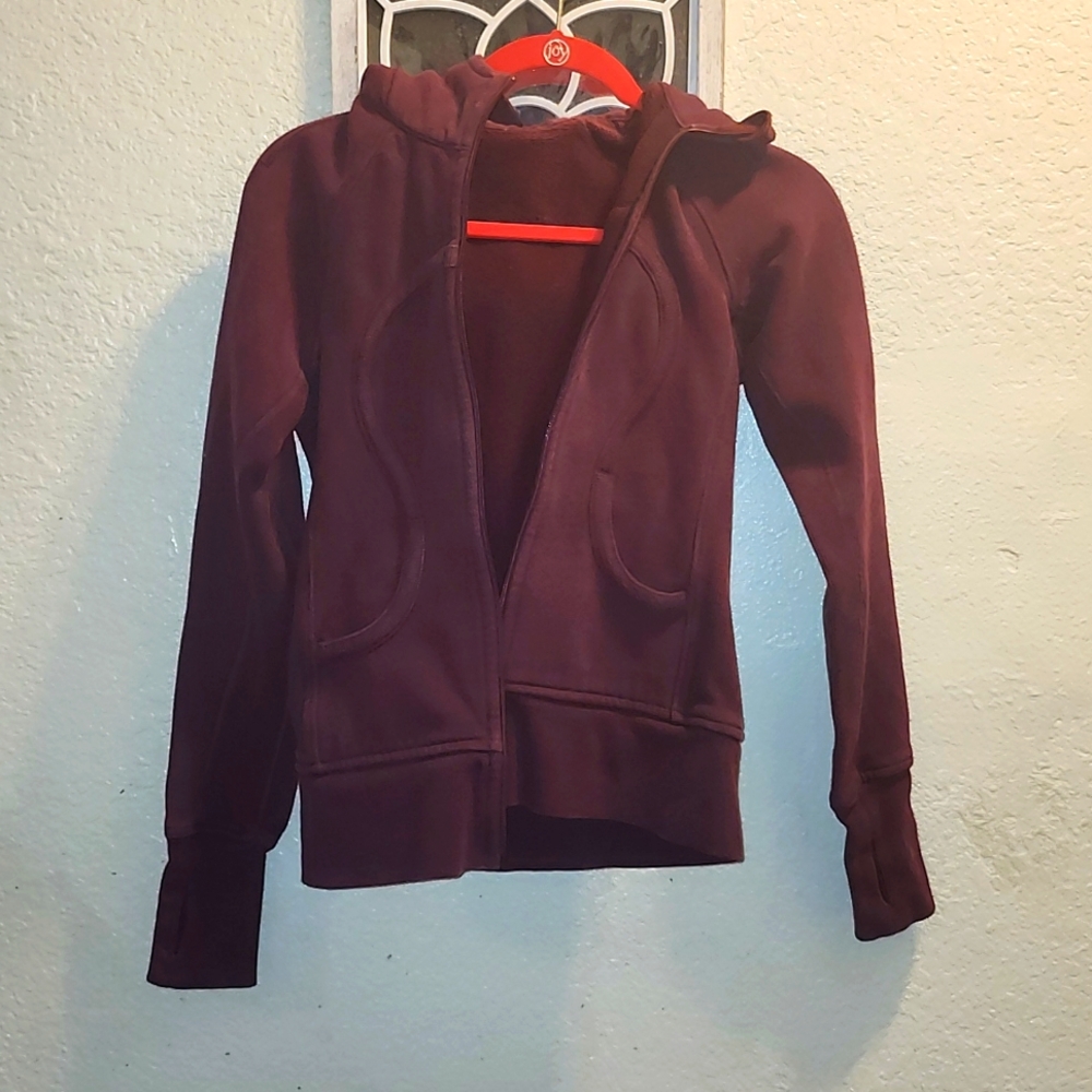 RARE LULULEMON ATHLETICA scuba HOODED JACKET SIZE 0